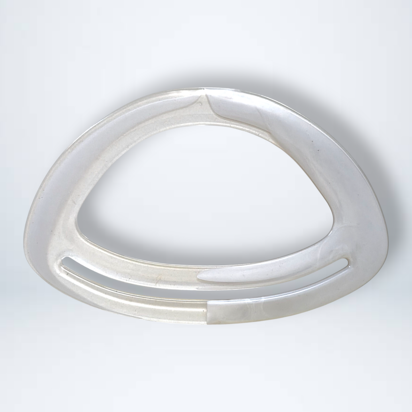 Transparent Acrylic Handle with White Detail (Pair)