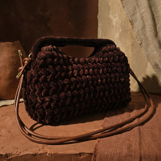 Ritsa Velvet Satchel