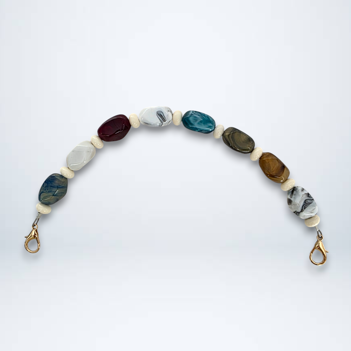 Acrylic Gemstone Bag Strap with Gold Lobster Clasp