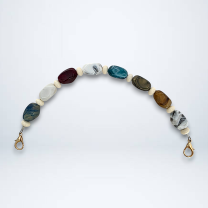 Acrylic Gemstone Bag Strap with Gold Lobster Clasp