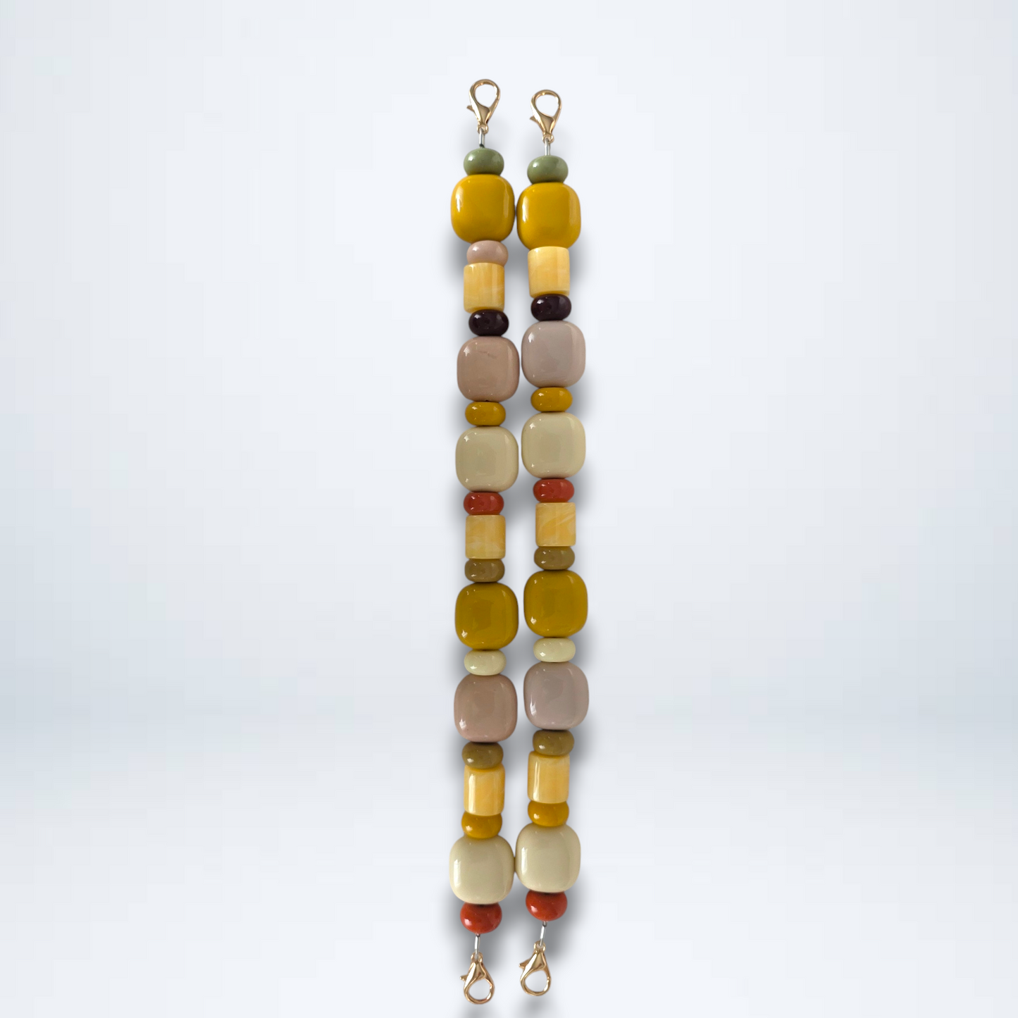Acrylic Gemstone Bag Strap with Gold Lobster Clasp