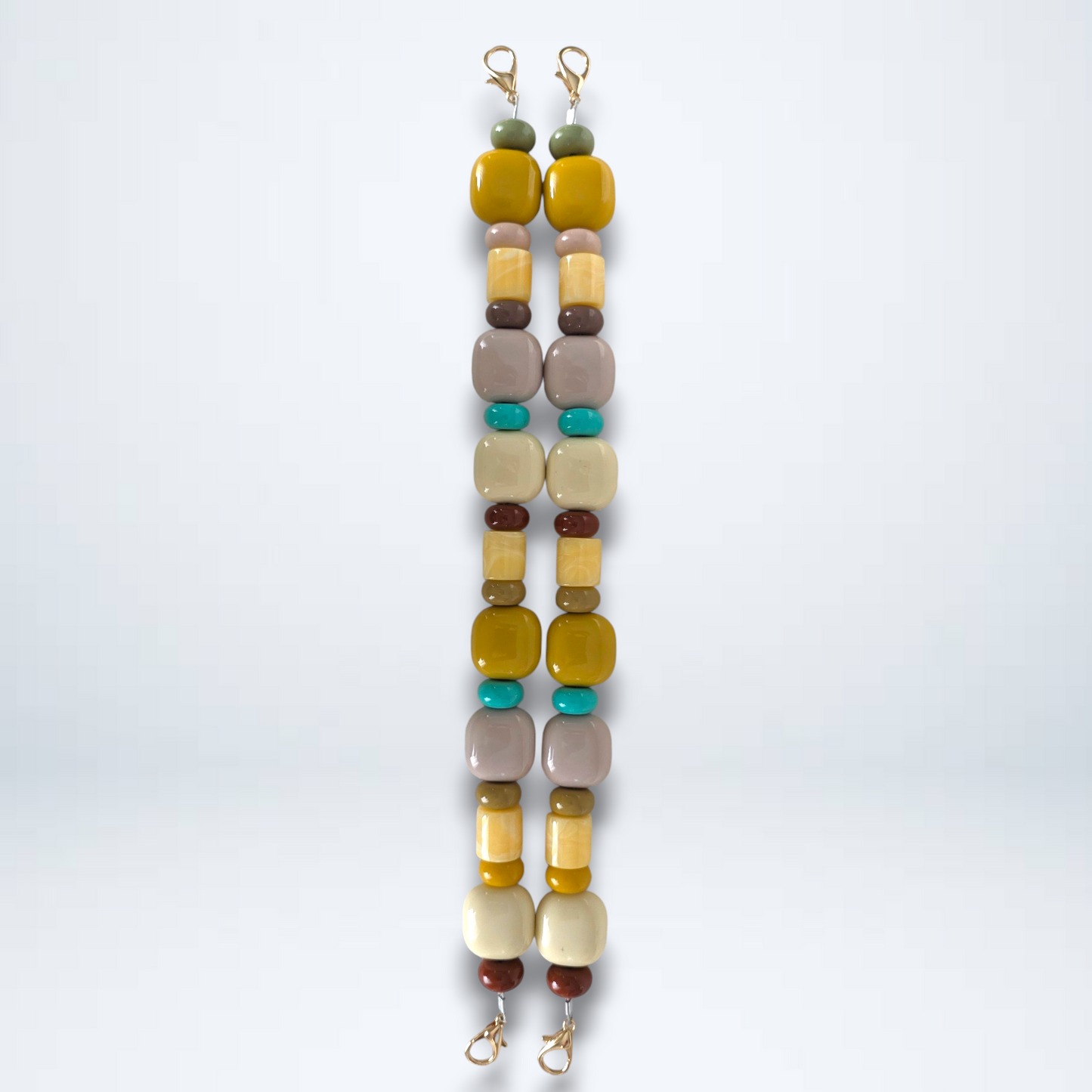 Acrylic Gemstone Bag Strap with Gold Lobster Clasp