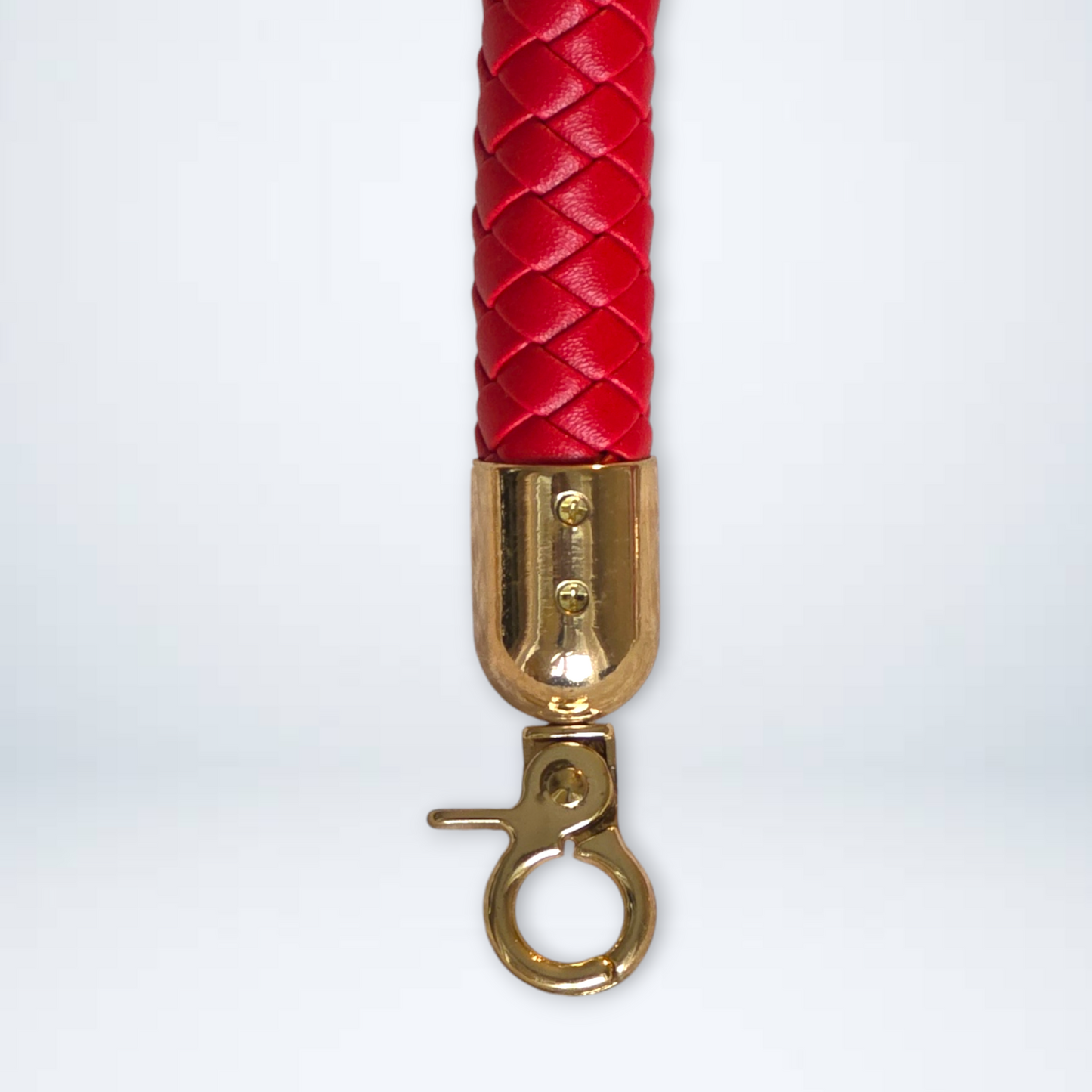 Braided PU Leather Handle with Metal Swivel Clasp – 65 cm (Set of 2)