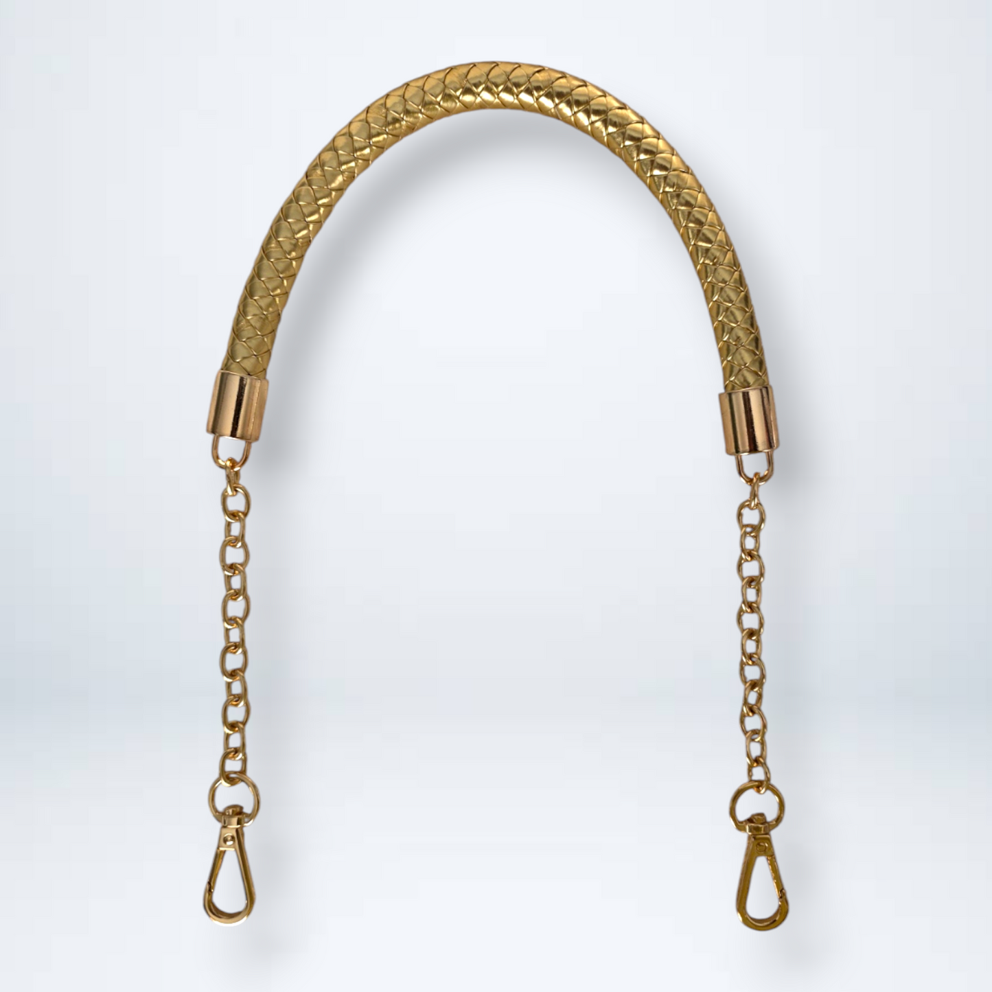 Braided PU Leather Handle with Metal Swivel Clasp – 65 cm (Set of 2)