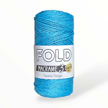 Fold Yarn Macramé Premium Lurex Nº3 – 85% Polyester, 15% Metallic (100g / 125m / 1mm)