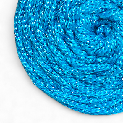 Fold Yarn Macramé Premium Lurex Nº3 – 85% Polyester, 15% Metallic (100g / 125m / 1mm)