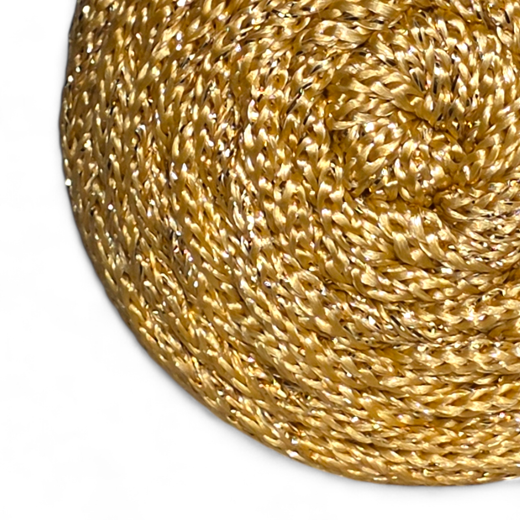 Fold Yarn Macramé Premium Lurex Nº3 – 85% Polyester, 15% Metallic (100g / 125m / 1mm)