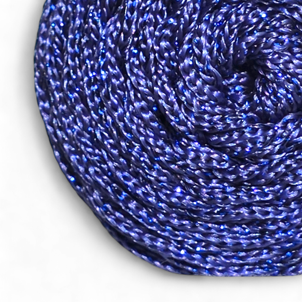 Fold Yarn Macramé Premium Lurex Nº3 – 85% Polyester, 15% Metallic (100g / 125m / 1mm)