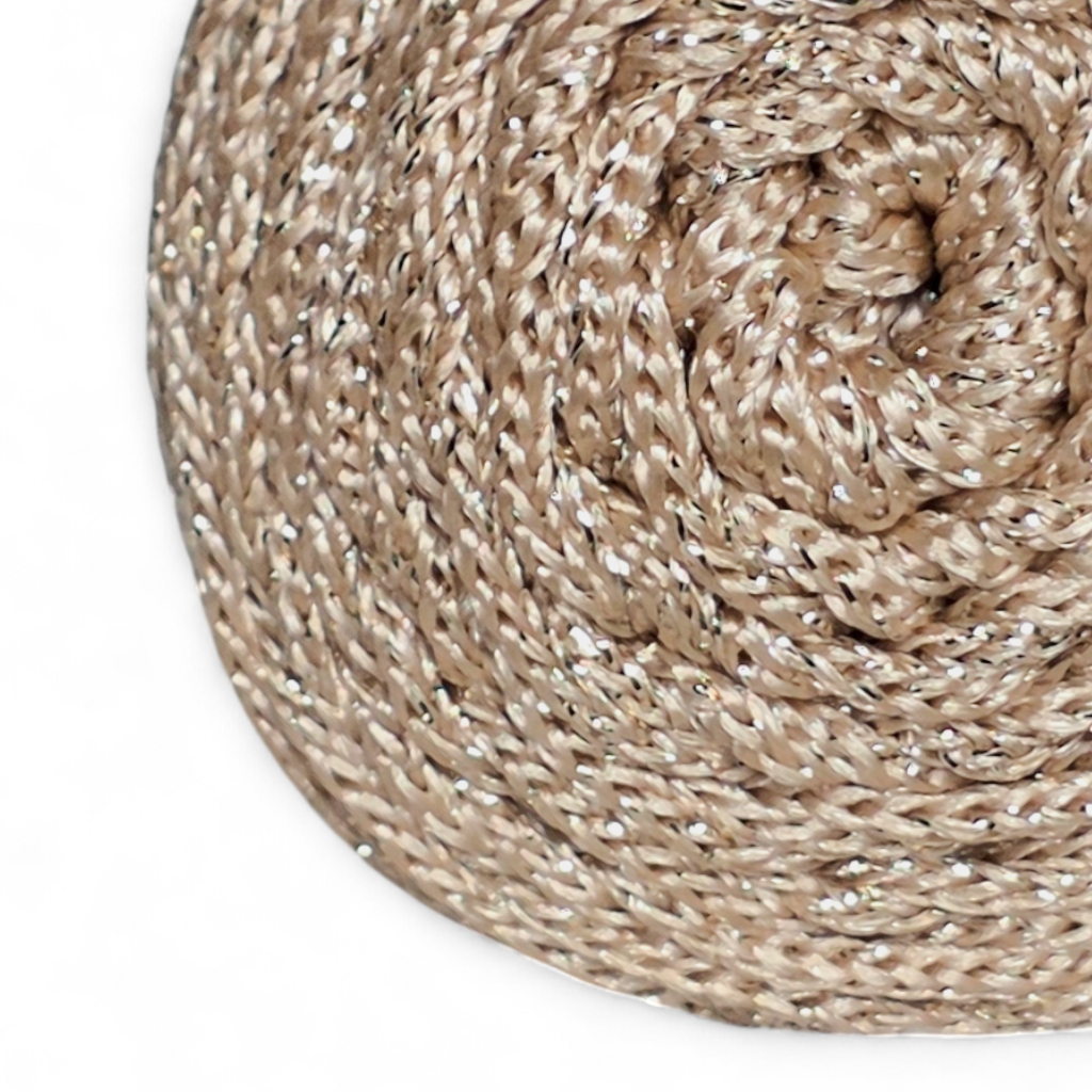 Fold Yarn Macramé Premium Lurex Nº3 – 85% Polyester, 15% Metallic (100g / 125m / 1mm)