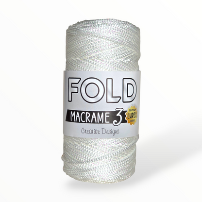 Fold Yarn Macramé Premium Lurex Nº3 – 85% Polyester, 15% Metallic (100g / 125m / 1mm)