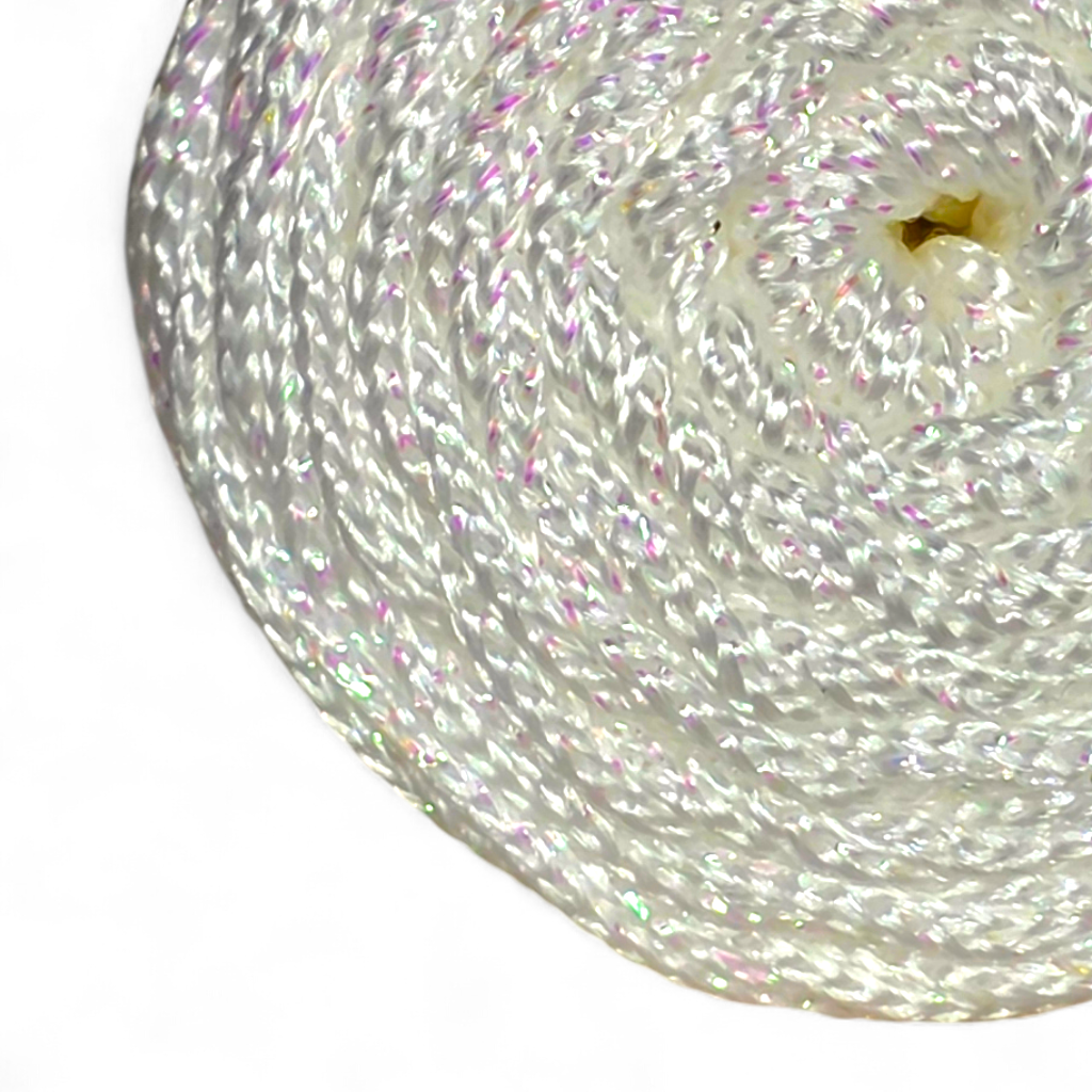 Fold Yarn Macramé Premium Lurex Nº3 – 85% Polyester, 15% Metallic (100g / 125m / 1mm)