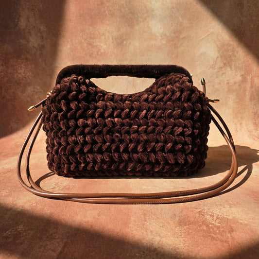 Ritsa Velvet Satchel