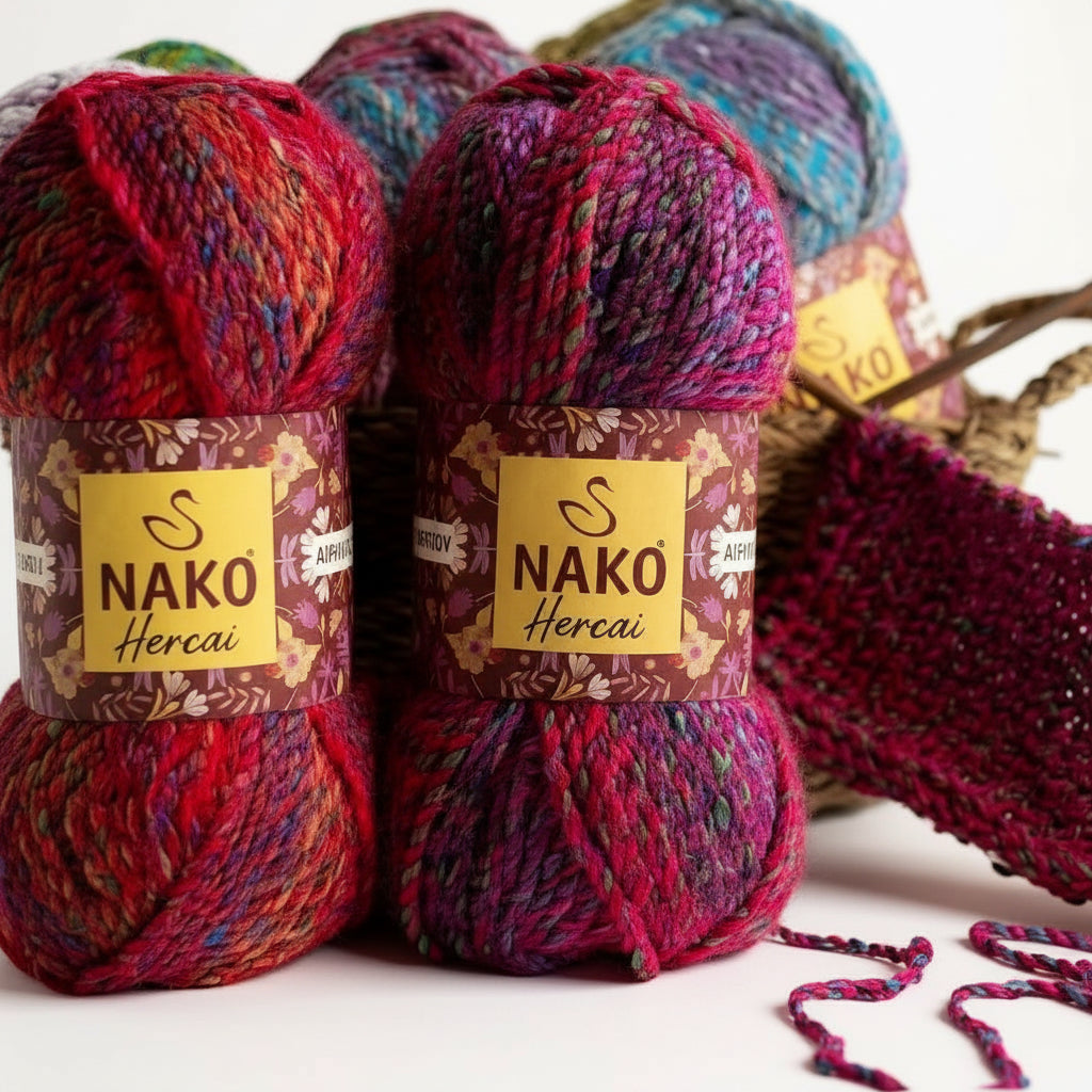Nako Hercai Airwool – 100% Premium Acrylic Yarn (100g / 156m)