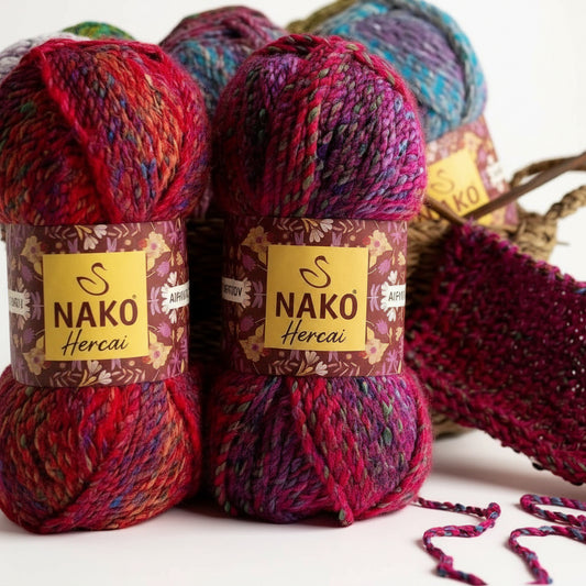 Nako Hercai Airwool – 100% Premium Acrylic Yarn (100g / 156m)
