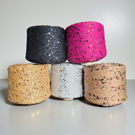ATISE Cotton Shine – 100% Cotton Yarn with Sequins (100g)